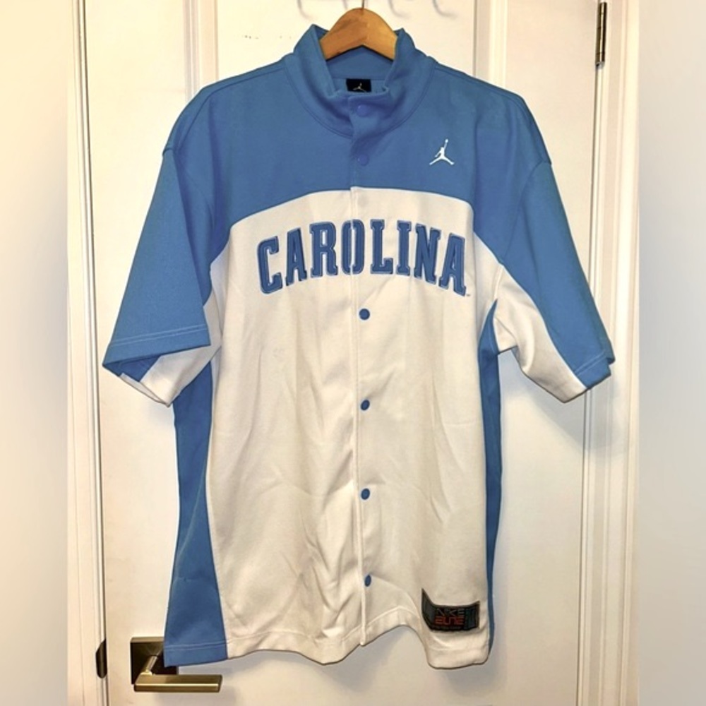 Nike Elite Jordan North Carolina Tar Heels College Warm Up Shirt - 🔵👣🔥🏀